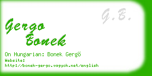gergo bonek business card